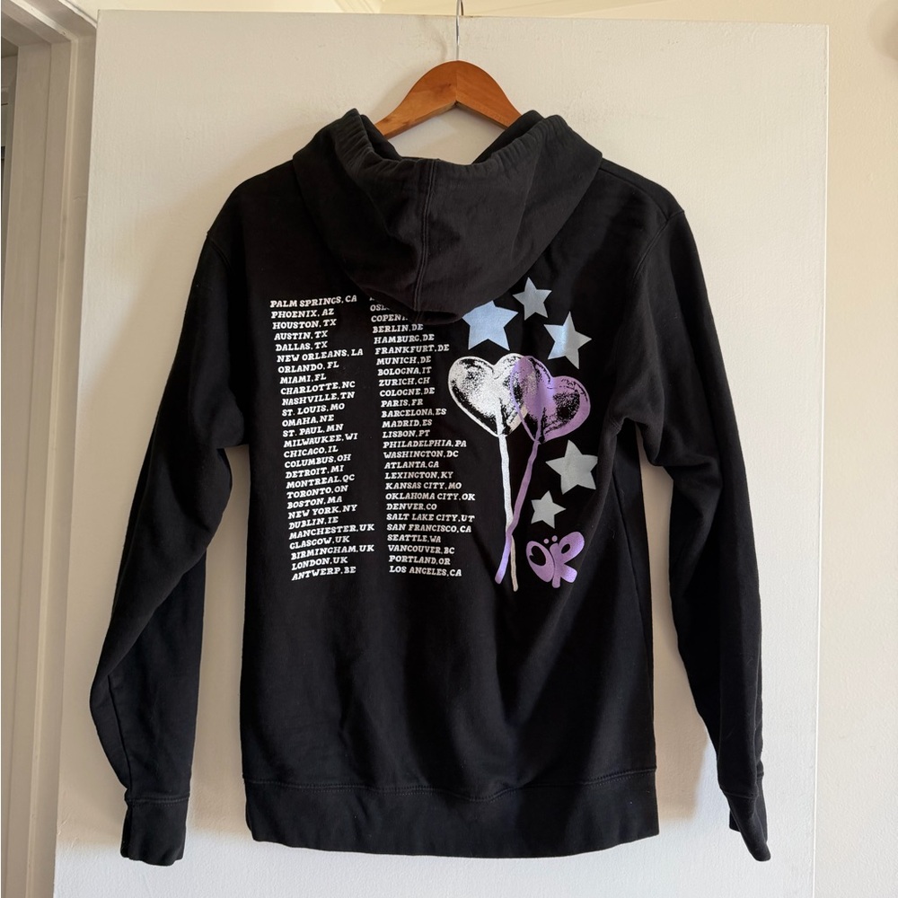 Olivia Rodrigo OR Black Purple ‘GUTS World Tour’ Hoodie size Small EUC - Picture 4 of 6